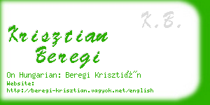 krisztian beregi business card